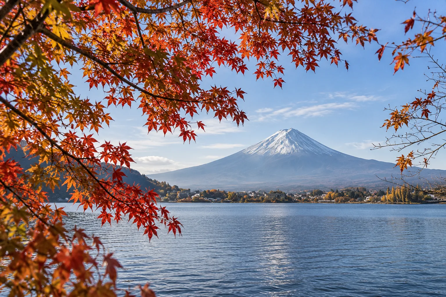 Autumn colours around Lake Kawaguchi